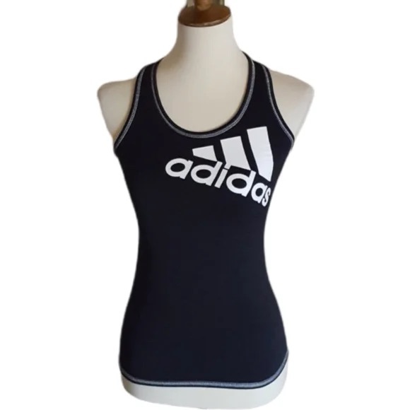 ADIDAS - Reversible 2 in 1 Black with White Logo Climalite Tank Top - XS - Picture 1 of 7
